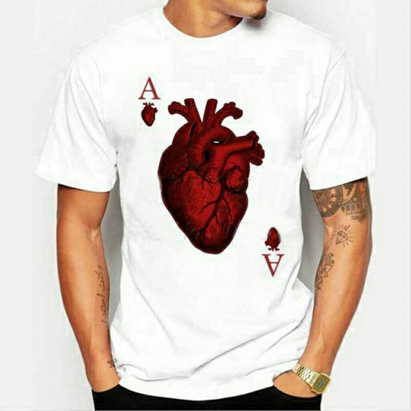 Other - Ace of Hearts Tee Med & Lrg NWT